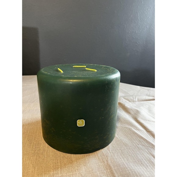 Partylite FROSTED PINES 3-wick candle 5" X 6" VERY RARE NIB